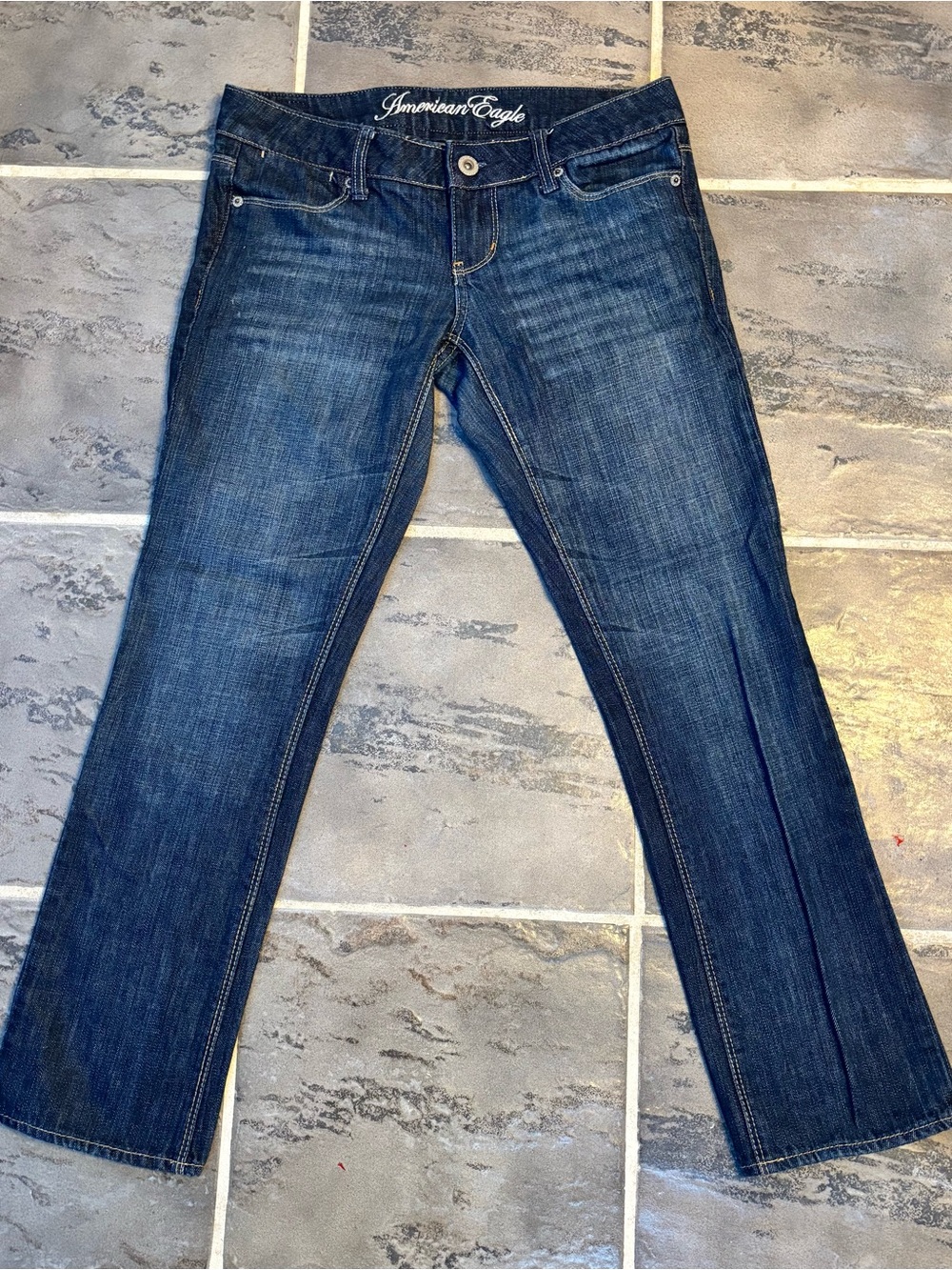 ✨ VTG American Eagle Y2K Low-Rise Rigid Denim Jeans - Size 4 Short ✨
